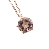 【necklace】　硝子の宝石 クリアピンク金箔入り