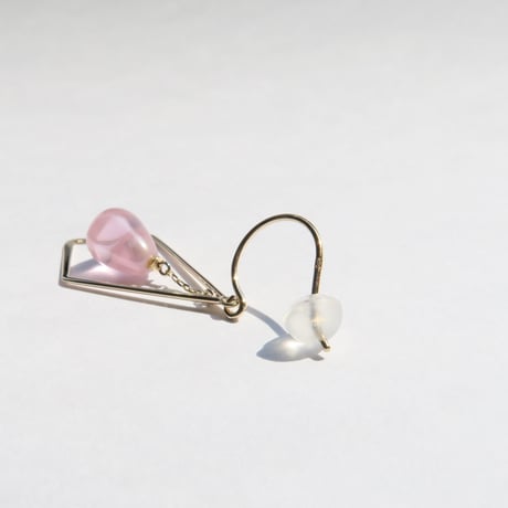 【pierced】　Rinto：ピーチピンクCZ（F-PE-2381)