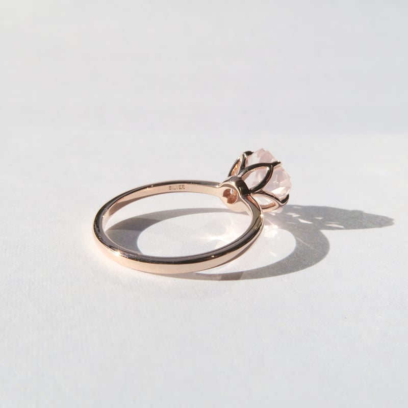 ローズクォーツ 8.5mm さくらシェイプ Ring＃11 | FREESIA