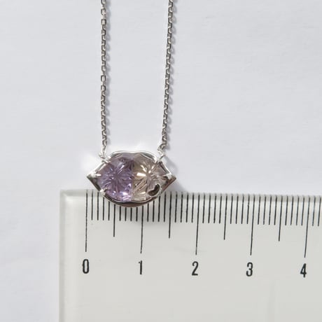 【necklace】　アメトリン　リップ型　甲州貴石切子