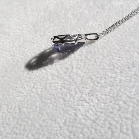 【necklace】　バイカラーゾイサイト PS 甲州貴石切子