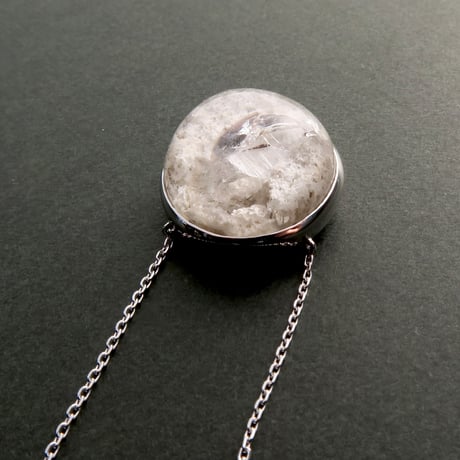 【necklace】　貫入水晶ホワイトガーデンクォーツ