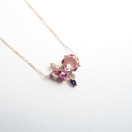 【necklace】　ピンクトルマリン　さくらインカット　気ままにリメイク