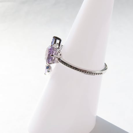 【Ring】　アメジスト　6mm　さくらインカット　＃11