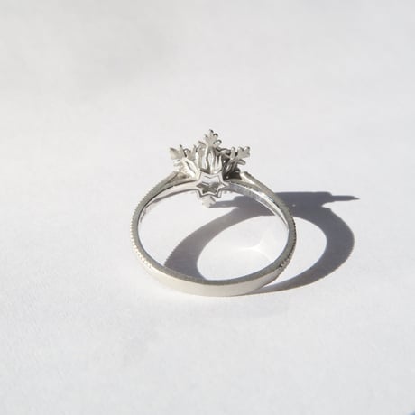 白水晶 6mm ゆきんこカット Ring＃11