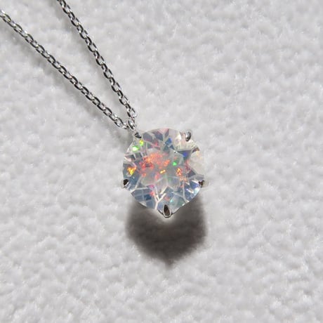 ウォーターオパール 7mm ダンデライオンカット necklace