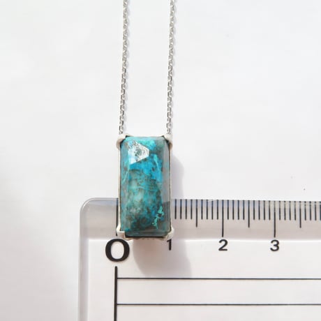クリソコーラ：シミズ貴石 かんなカット　necklace