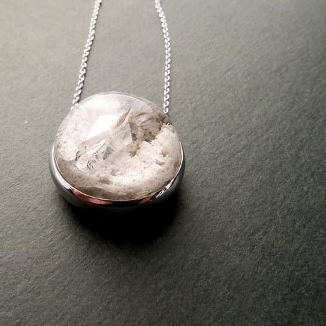 【necklace】　貫入水晶ホワイトガーデンクォーツ