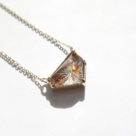 サンストーン 変則 甲州貴石切子 necklace