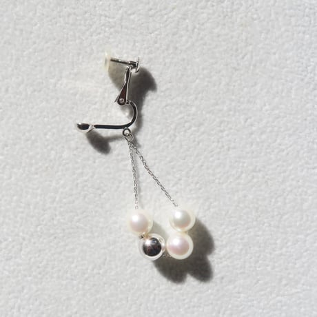 【 earring】　アコヤパール　片耳