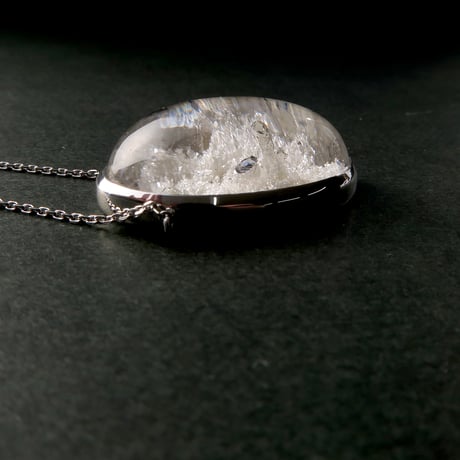 【necklace】　貫入水晶ホワイトガーデンクォーツ2