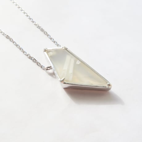 【necklace】　アラゴナイトインアゲート：シミズ貴石 かんなカット