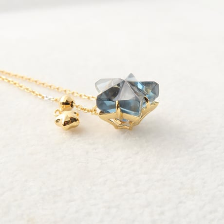 【necklace】　ロンドンブルートパーズ　10mm　星細工