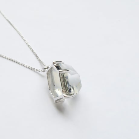 【ncklace】　デンドリティックアゲート+白水晶