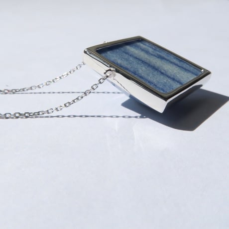 ブルーアベンチュリン：シミズ貴石様 会長カット　necklace