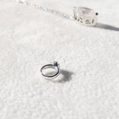 【necklace】　ローズクォーツ 12×6mm マーキス クラッシュクォーツ.