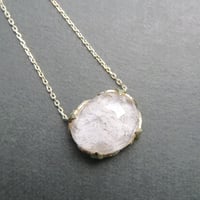 【necklace】　ホワイトガーデンクォーツ　かんなカット