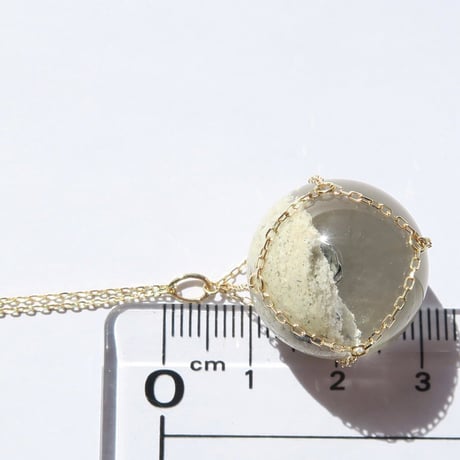 【Necklace】ホワイトガーデンクォーツ パイライト入り