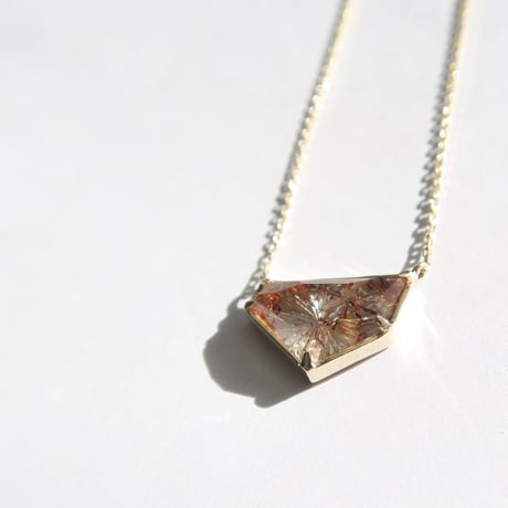 サンストーン 変則 甲州貴石切子 necklace