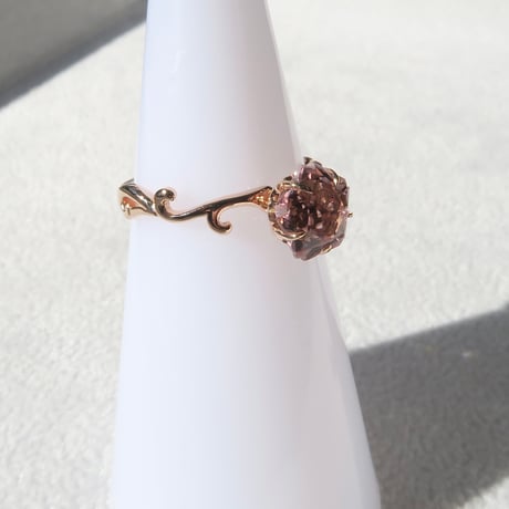 【Ring】　ピンクトルマリン　7mm　さくらシェイプ　＃9