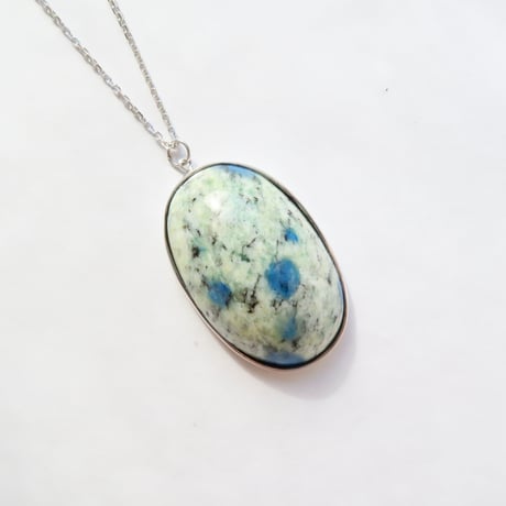 【necklace】　アズライト：シミズ貴石 会長カット