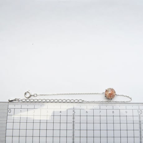 【bracelet】　レッドルチルクォーツ　カメリアカット