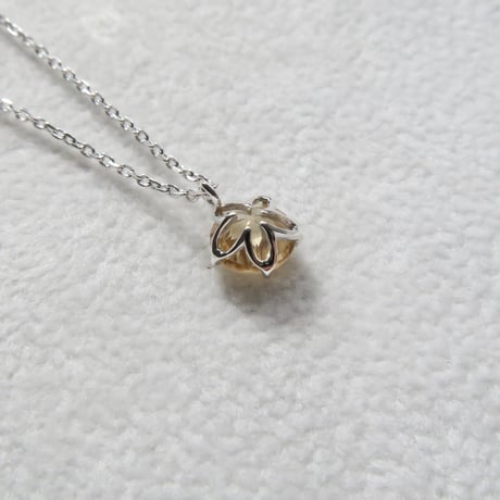 【necklace】　イエロージルコン　6mm　さくらインカット