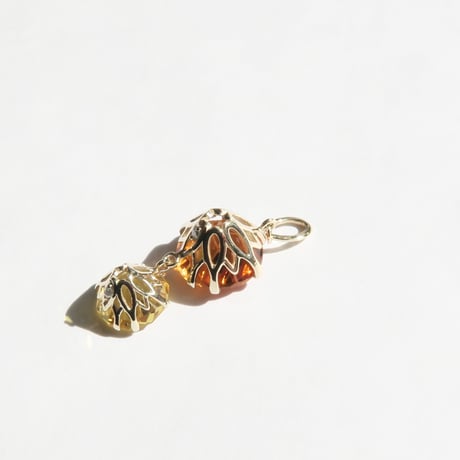 【charm】　エクストラシトリン8ｍｍ+イエローベリル6ｍｍ ダンデライオンカット　気ままにリメイク