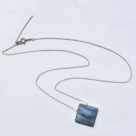 ブルーアベンチュリン：シミズ貴石様 会長カット　necklace