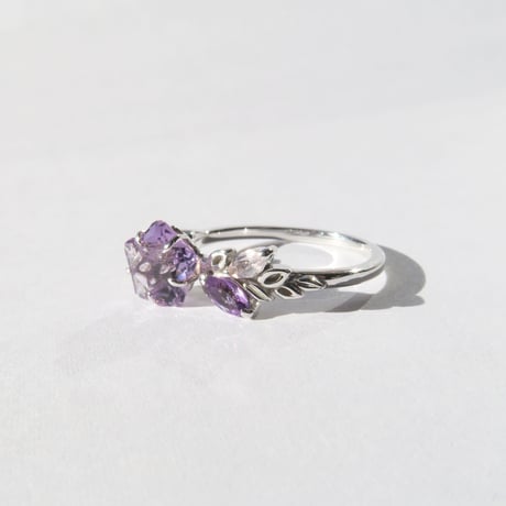 ローズアメジスト 7mm さくらシェイプ Ring＃11