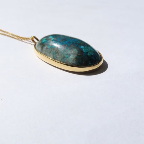 【Necklace】クリソコーラ：シミズ貴石様 会長カット