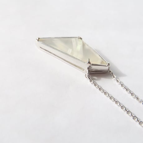 【necklace】　アラゴナイトインアゲート：シミズ貴石 かんなカット