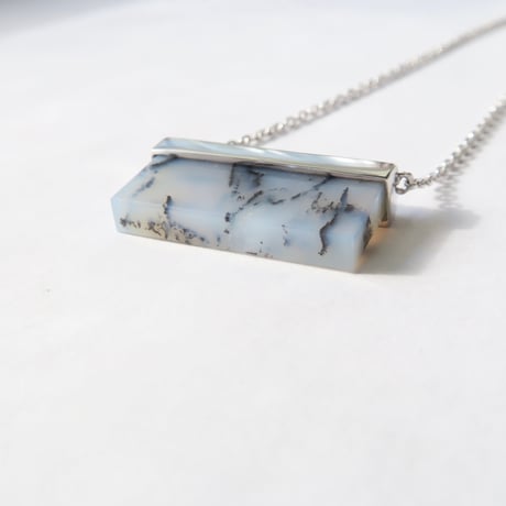 デンドリティックアゲート：シミズ貴石 かんなカット　necklace