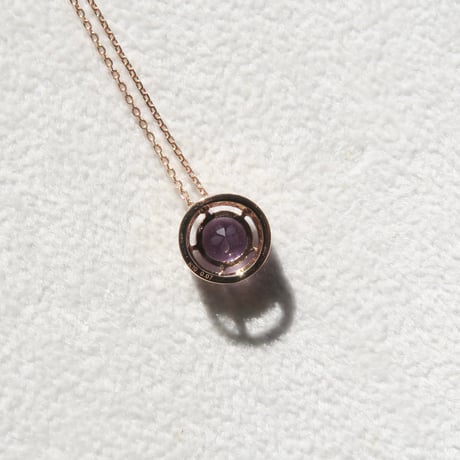【necklace】　ローズアメジスト 6mm さくらインカット 0.08ct
