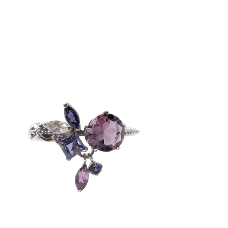 【Ring】　アメジスト　6mm　さくらインカット　＃11