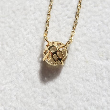 【necklace】　イエロージルコン　6mm　クローバーインカット