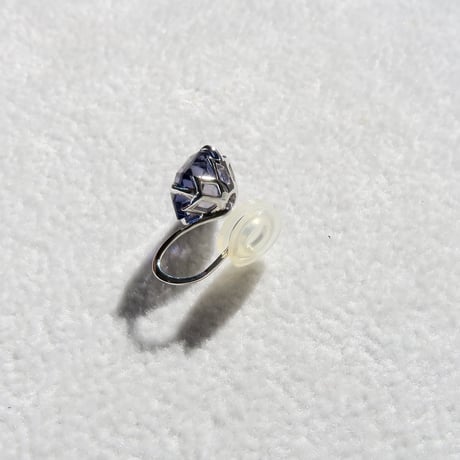 【earring】　アイオライト　7mm　アトリアカット　片耳