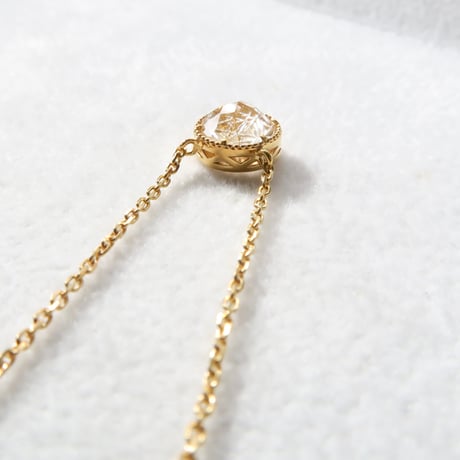 【necklace】　ルチルクォーツ　RD型　甲州貴石切子