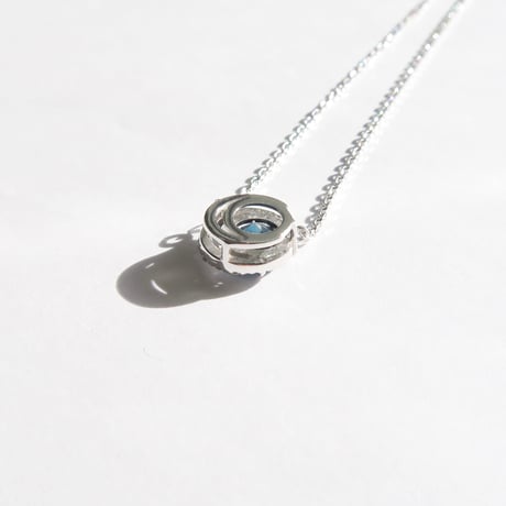 ロンドンブルートパーズ 6mm さくらインカット necklace