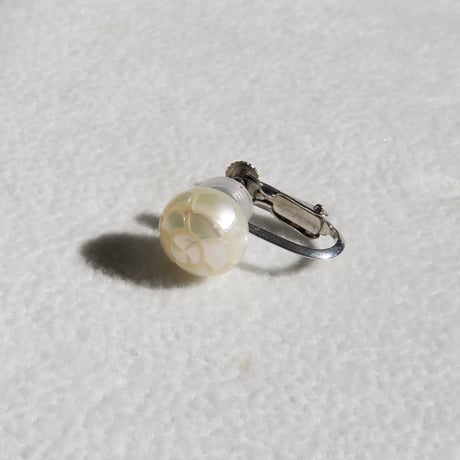 【 earring】　カービング淡水パール　片耳
