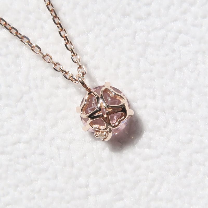 ピンクトルマリン　ダンデライオンカット　ネックレス　K10PG necklace】 ピンクトルマリン 6mm ダンデライオンカット | FREESIA
