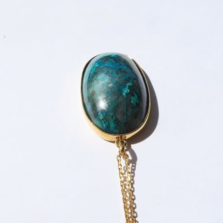 【Necklace】クリソコーラ：シミズ貴石様 会長カット