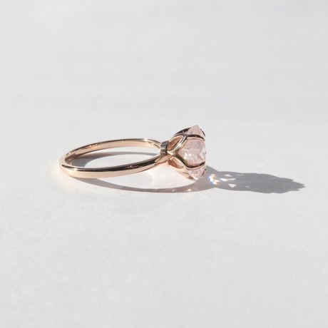 ローズクォーツ 8.5mm さくらシェイプ Ring＃11