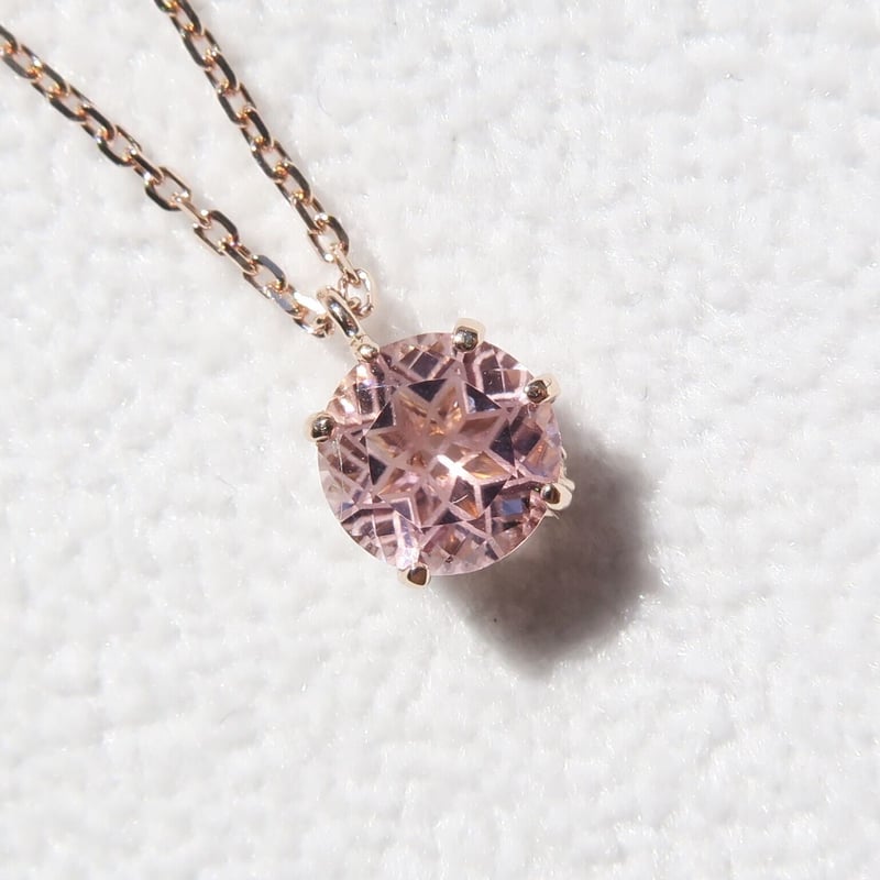 ピンクトルマリン　ダンデライオンカット　ネックレス　K10PG necklace】 ピンクトルマリン 6mm ダンデライオンカット | FREESIA