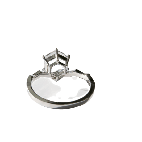 【Ring】　白水晶　8mm　ゆきんこカット　＃11