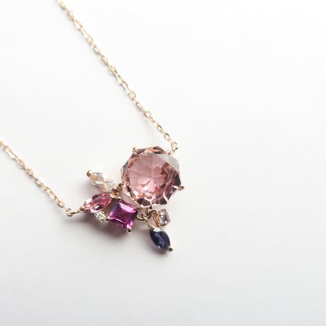 【necklace】　ピンクトルマリン　さくらインカット　気ままにリメイク