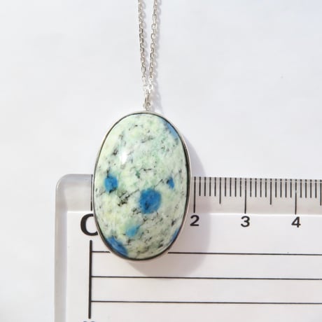 【necklace】　アズライト：シミズ貴石 会長カット