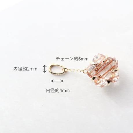 レッドルチル 10mm さくらシェイプ charm