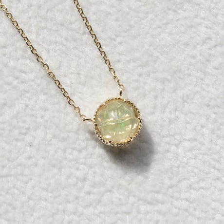 【necklace】　メキシコパール　RD型　甲州貴石切子