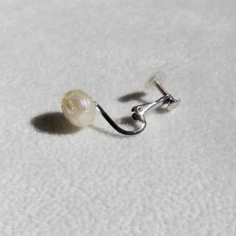 【 earring】　カービング淡水パール　片耳